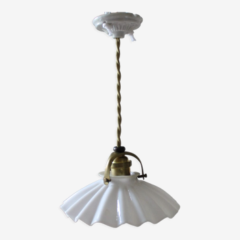 Vintage pendant lamp in opaline