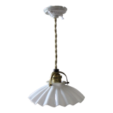 Vintage pendant lamp in opaline