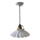 Suspension vintage en opaline plissee