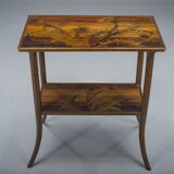 French Art Nouveau Marquetry Table by Emile Galle, 1900s