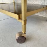 Vintage dessert stand in glass and brass