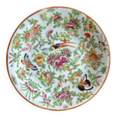 Assiette ancienne en porcelaine de Canton céladon , Chine (1820-1850)