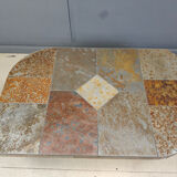 Brutalist slate stone coffee table, 1980s