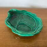 Plat Ancien Condimentier VALLAURIS Céramique Verte Art De La Table Vintage