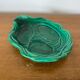 Antique Condiment Dish VALLAURIS Green Ceramic Vintage Tableware