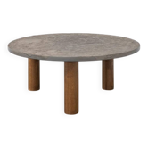 Brutalist slate coffee table, c.1970
