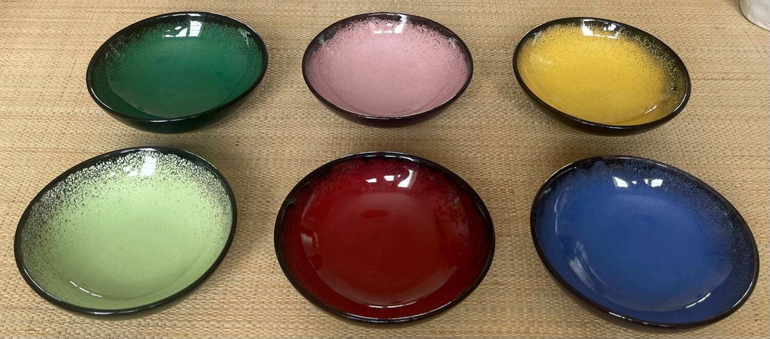 6 Keraluc cups 1960.