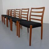 Model 85 Teak Dining Chairs by Niels Otto Møller for J. L. Møllers, 1960s, Set of 6