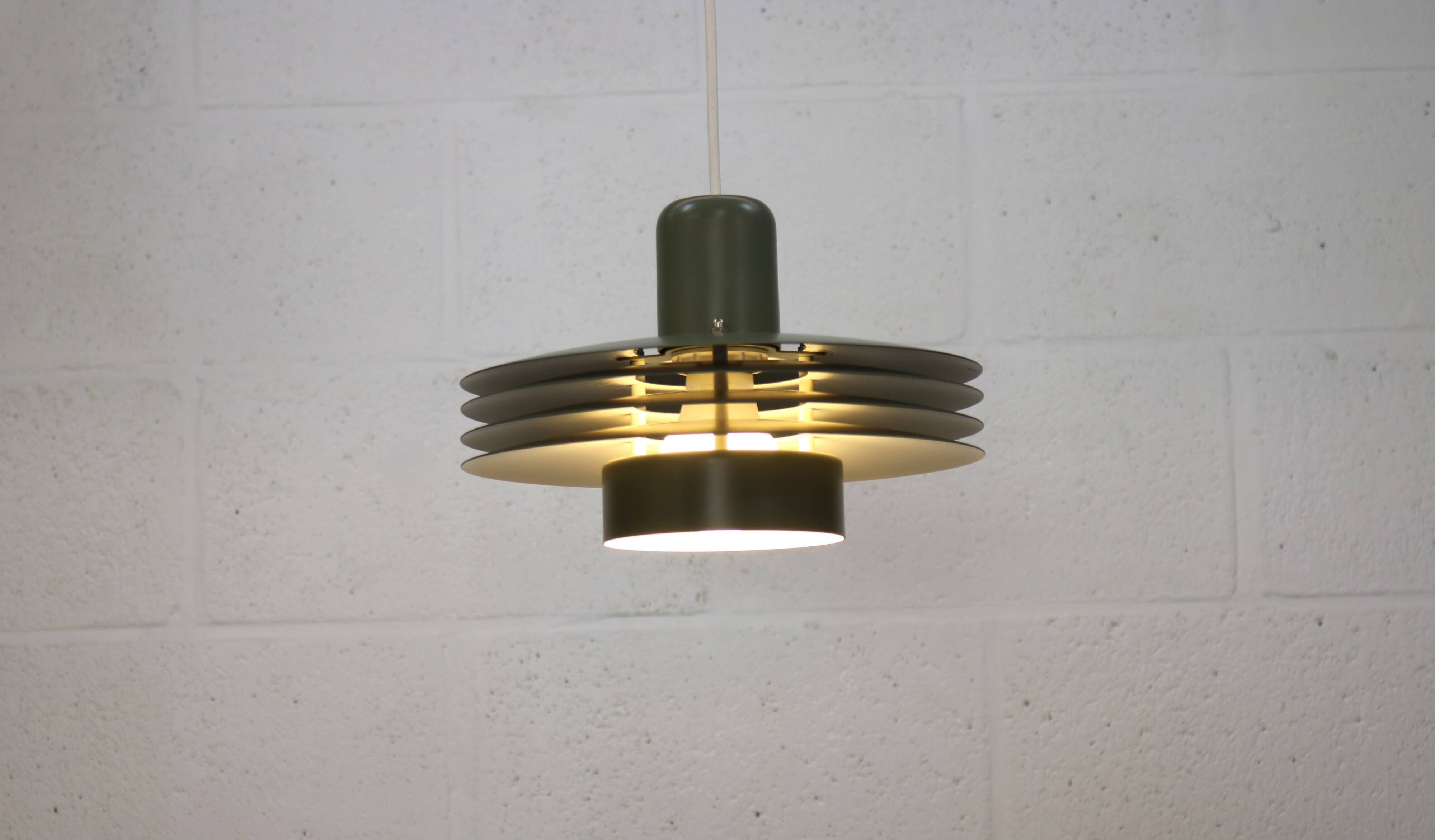 Danish Design Lamp Horn Lighting Model 763 – Restored Green Nordic Style Pe