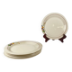 Set de 5 assiettes à dessert Longwy, début XXème siècle, décor floral