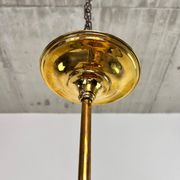 Brass chandelier from the Vienna Secession by Dagobert Peche