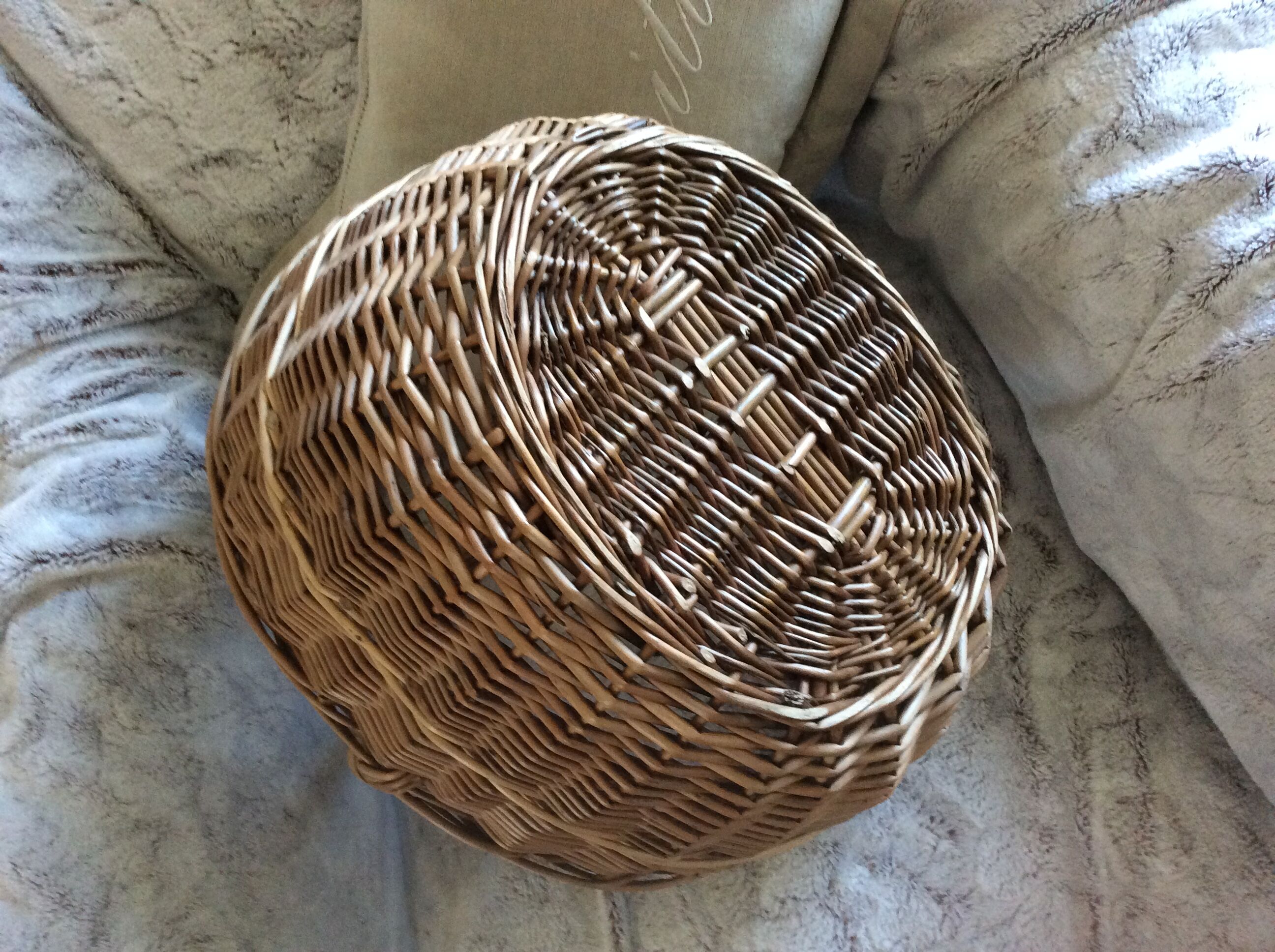Old rattan basket - vintage