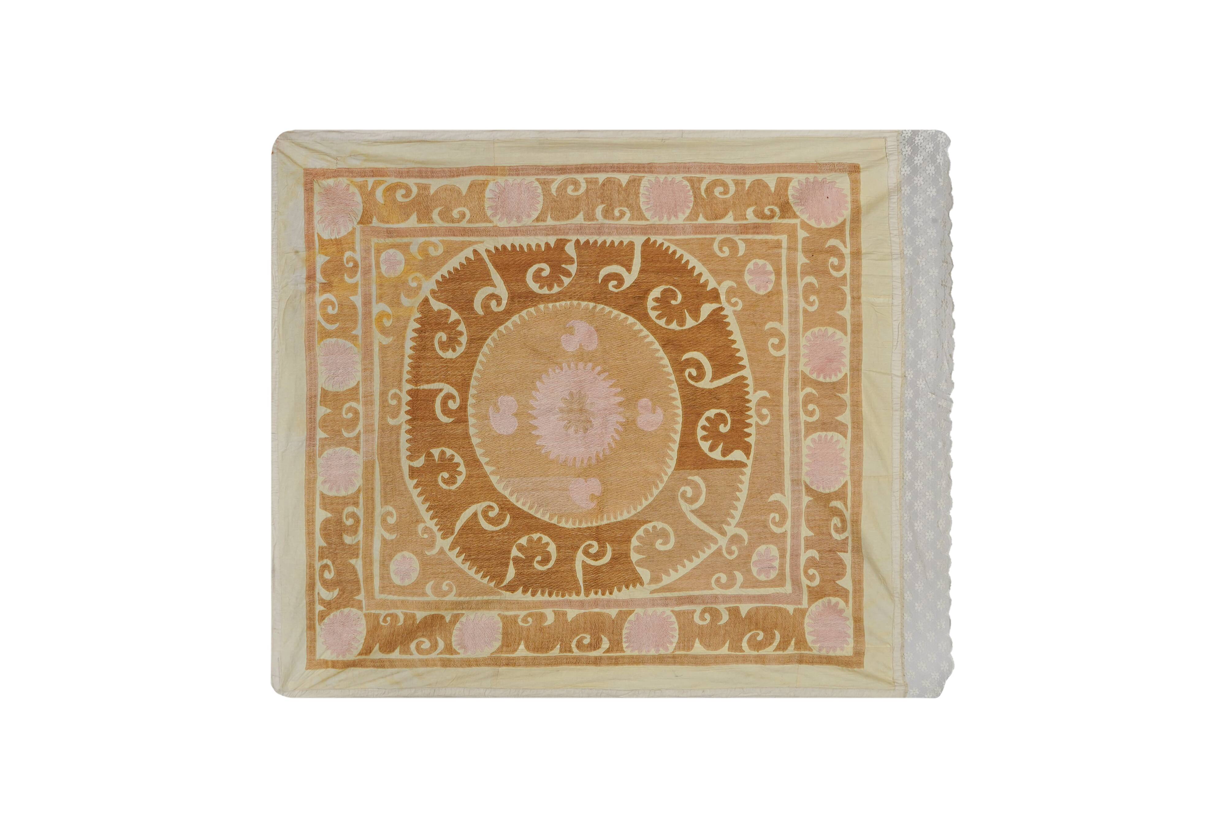 Vintage Turkish hand-knotted rug 133x154 cm