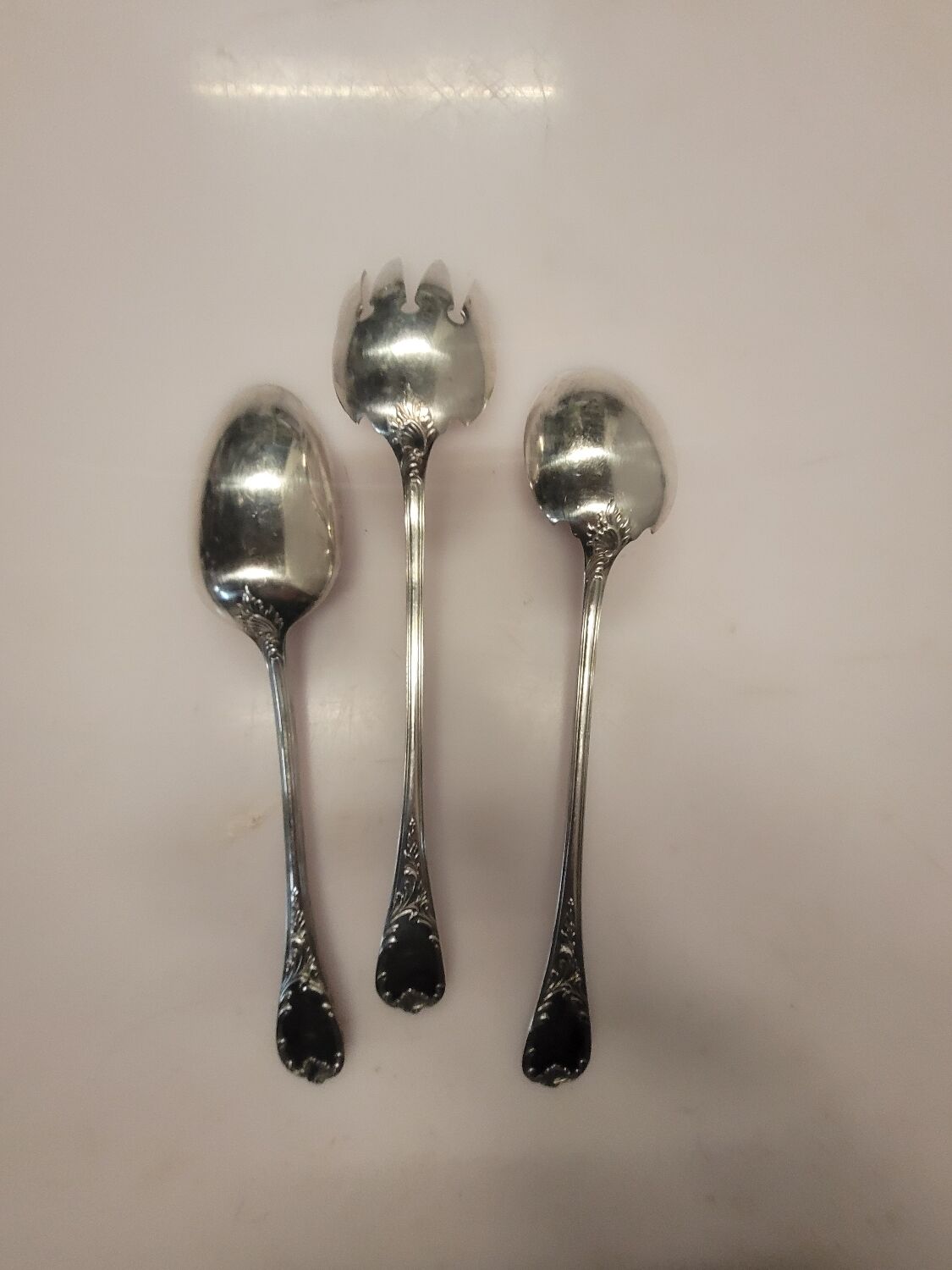 Christofle silver metal salad service mid-20th century
