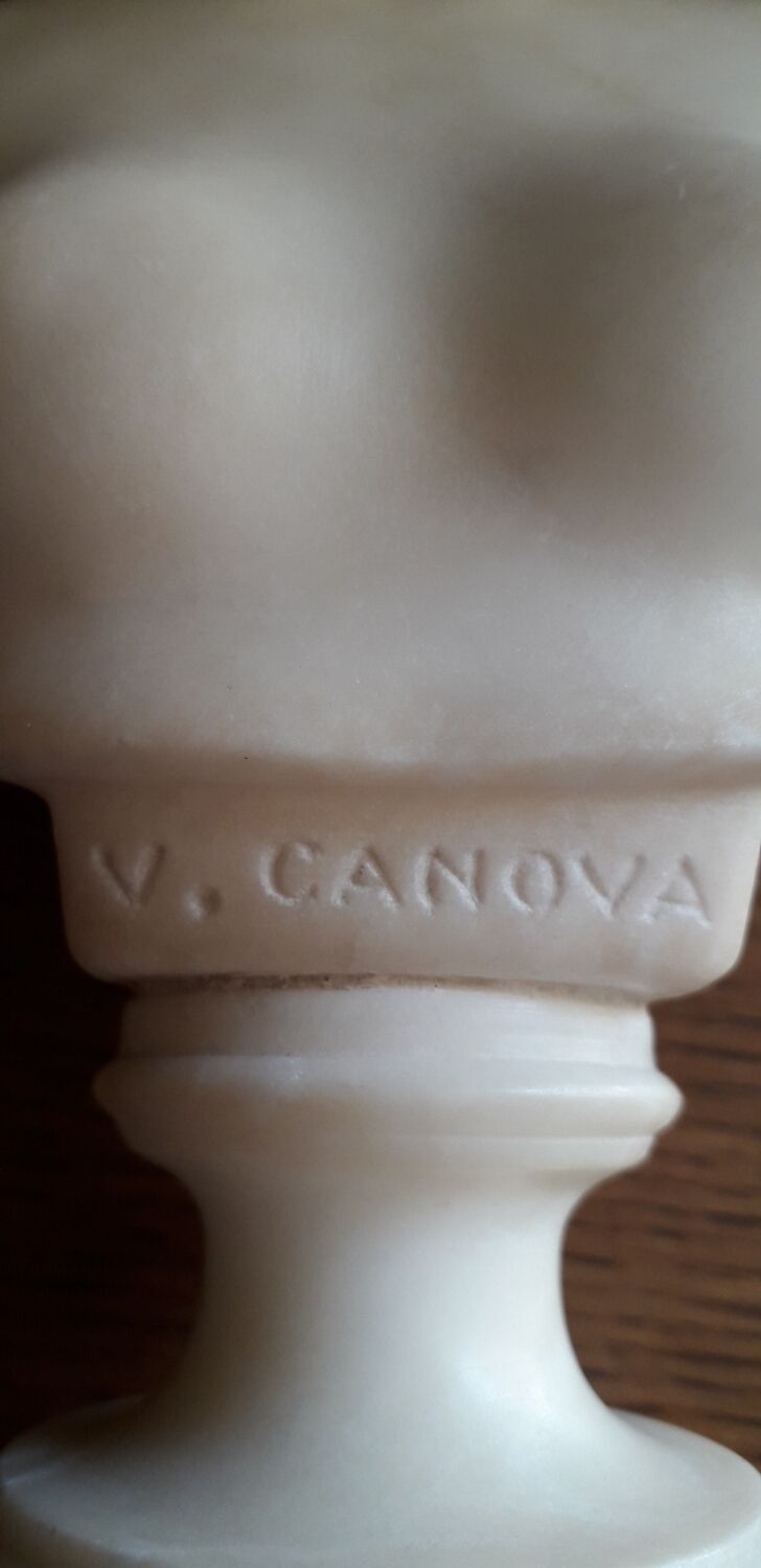 Alabaster bust after Antonio Canova