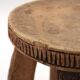 African stool with scarified wooden decoration, 1980s