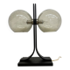 Lampe de table Temde Leuchten avec des sphères en contreplaqué et en verre, années 1970.