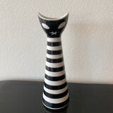 Vase Chat vintage 1960 de Janos Torok pour Zsolnay