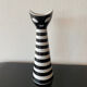 Vase Chat vintage 1960 de Janos Torok pour Zsolnay