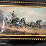 La Calèche émail Sur Cuivre Horace Vernet