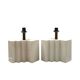 Hollywood regency set of 2 ceramic table Lamps, France 1970s