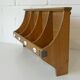 Vintage Wall Wooden Shelf / Mid Century Mail Organizer / Key Holder