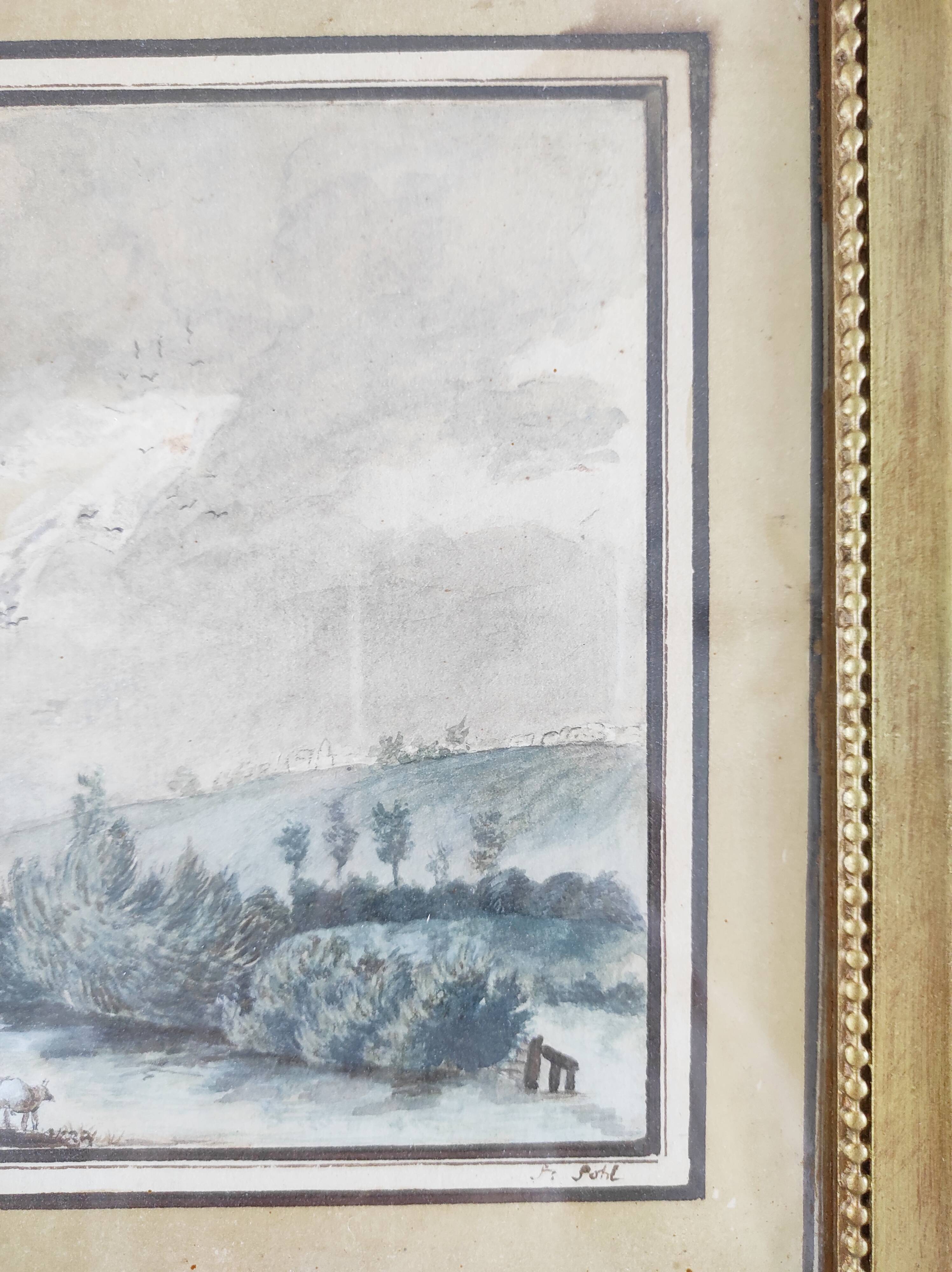 Two signed 19th century landscape watercolors