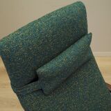 Green melange armchair, Danish design, 1970s, production: Denmark