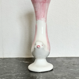 Vintage cone vase in the shape of a pink and white bird