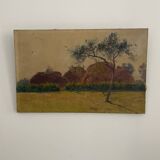 Ancient landscape - oil on canvas
