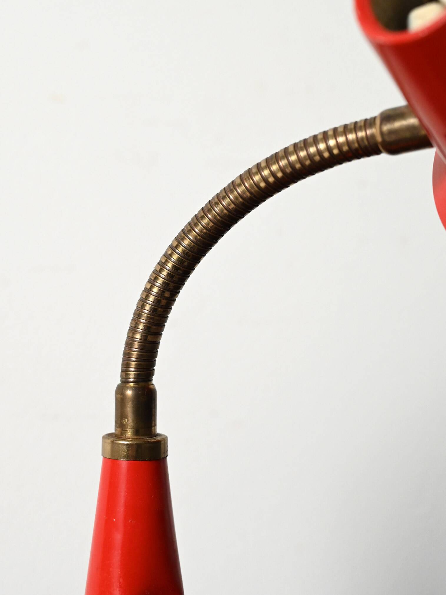 Gemi red Scandinavian table lamp, 1960s