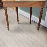 Half-moon console with glass top