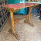 Red Formica bistro table 1950