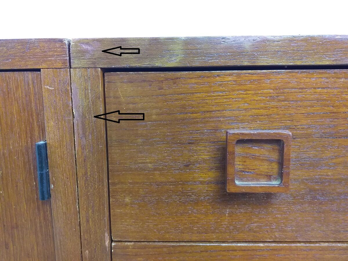 Modernist 60s vintage Scandinavian teak sideboard