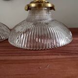 Pair of holophane tulip wall lights