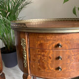 Pair of bedside tables in the shape of a stab, Louis XVI style