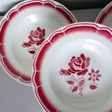 4 vintage soup plates