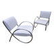 Pair of designer armchairs - 80s
