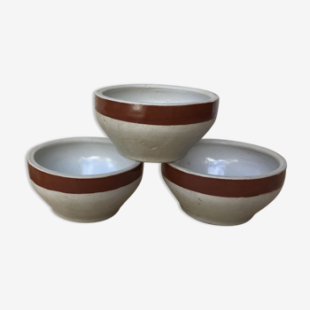 Trio of sandstone bowls
