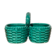Green slurry pepper shaker, vintage ceramics