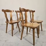 Set of 4 pine chairs