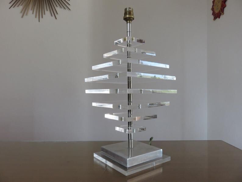 70s Roche Bobois Plexiglas Lamp