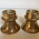 Pair of bronze candlesticks with tulip base