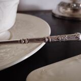 6 small silver-plated metal teaspoons S.F.A.M Russian model