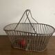Country wrought iron harvest basket 1930