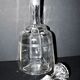 Antique blown glass carafe engraved with fine lines BISTROT 1900