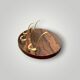 Vintage wall-mounted coat rack in wood and gold-tone aluminum – 1960s