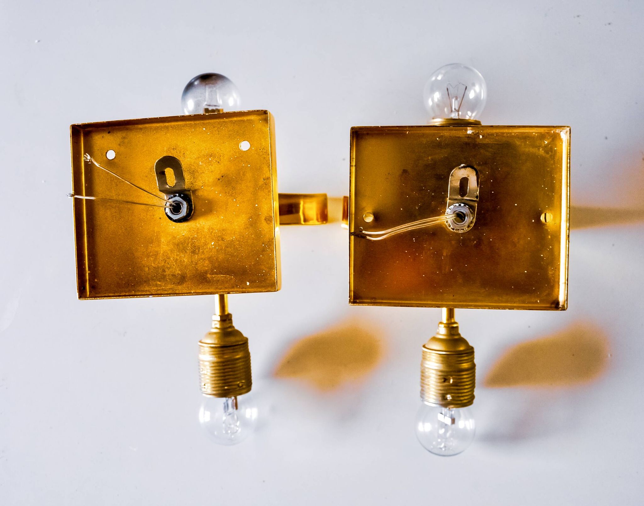 Paire d'appliques de la maison Sciolari pour Lightolier, Italie, 1970