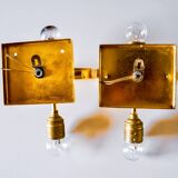 Paire d'appliques de la maison Sciolari pour Lightolier, Italie, 1970