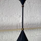 Bronze candle holder, Memphis design, 80s